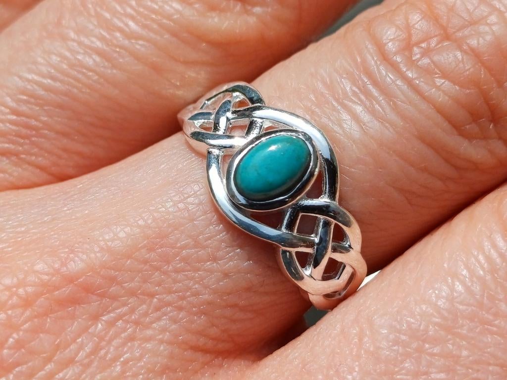 Vanoli 925 zilveren ring met turquoise maat 17,5, Daiva1973@hotmail.com, Vanoli, Blauw, Amsterdam