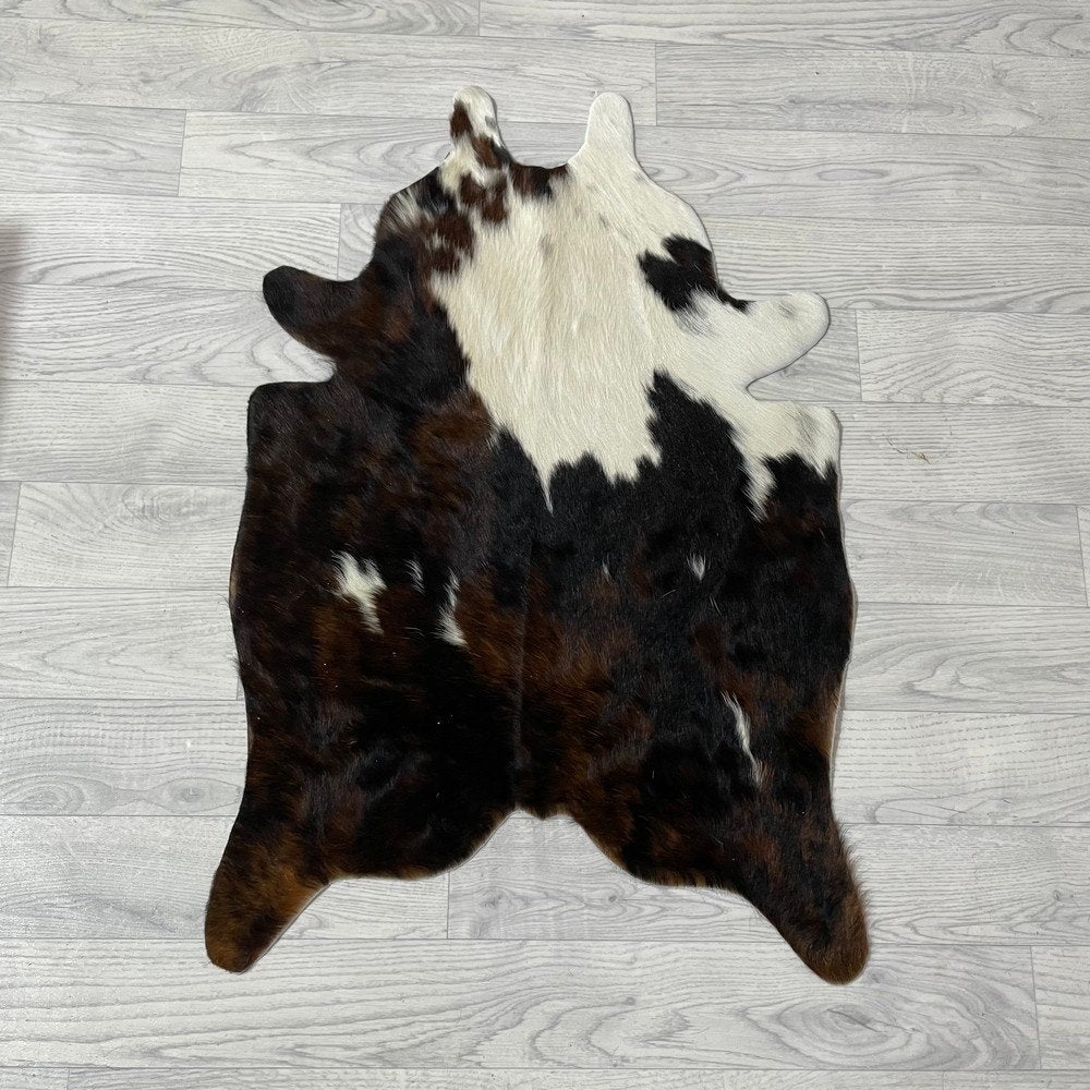 Mini koeienhuid bruin wit zwart 90x60cm #530 | Lederstore, Nieuw, Overige vormen, Zwart, 50 tot 100 cm