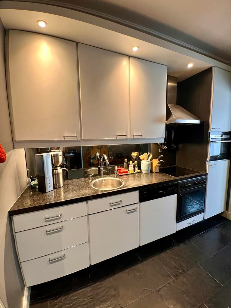 Complete keuken 300cm incl quooker met apparatuur:, Ophalen, Gebruikt, Wit, Graniet of Steen
