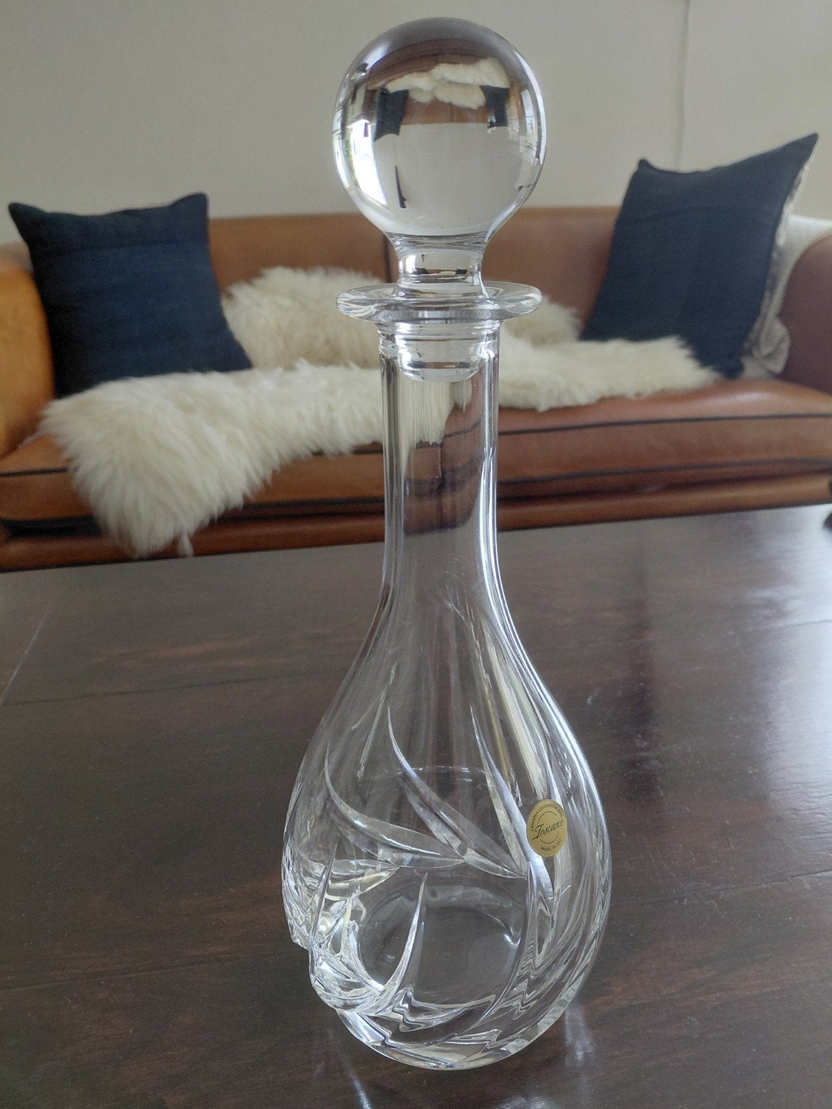 Prachtige kristallen karaf van Toscane, Made in Italy, Antiek en Kunst, Ophalen of Verzenden