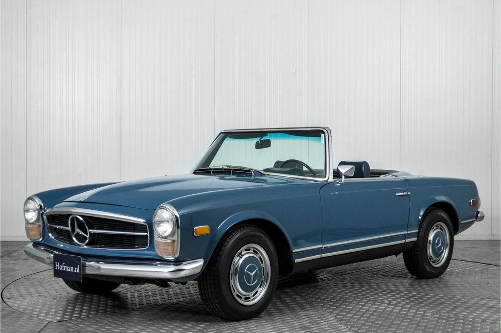Mercedes-Benz 280 SL Pagode (bj 1969), Auto's, Mercedes-Benz, Gebruikt, Cabriolet, Blauw, Bedrijf