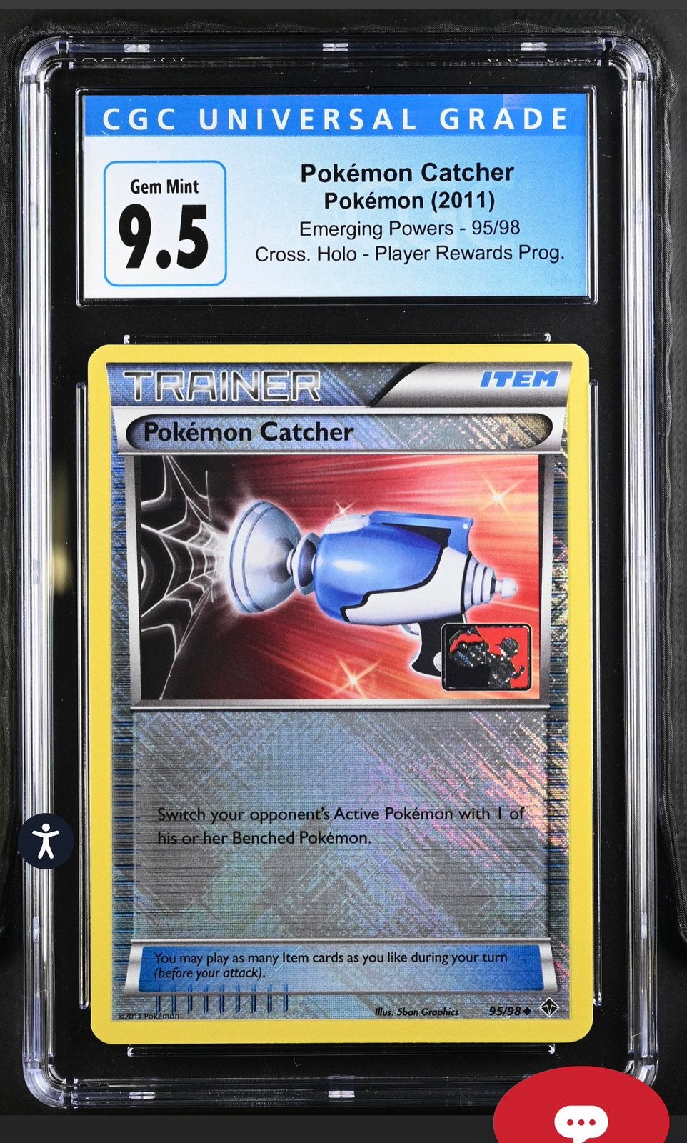 Pokemon catcher Player Rewards prog. CGC 10 *POP 1*, Ophalen, Nieuw, Losse kaart, Foil