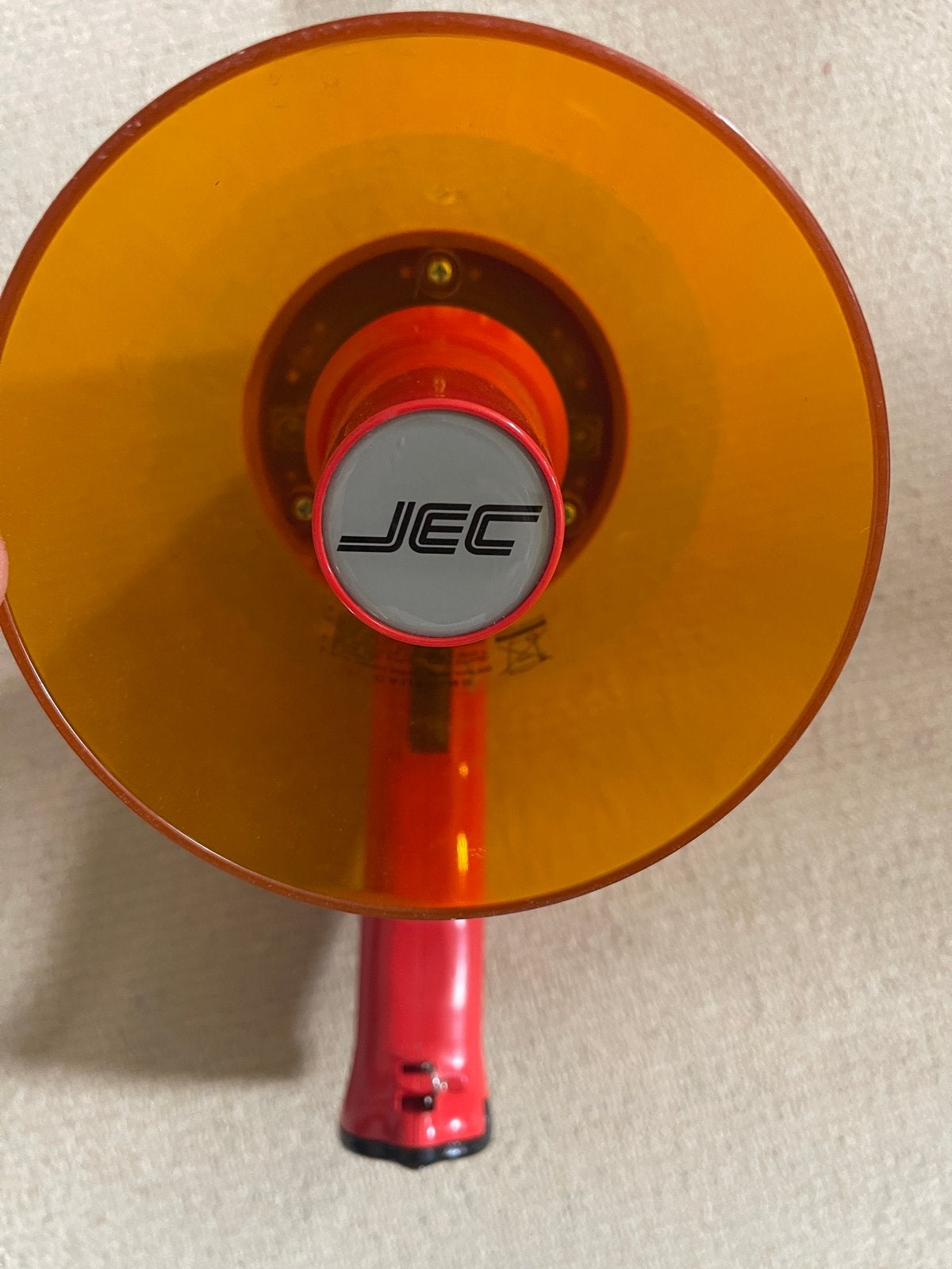 Jec oranje megafoon, werkt perfect, microfoonaansluiting, Ophalen, Gebruikt, Overige typen
