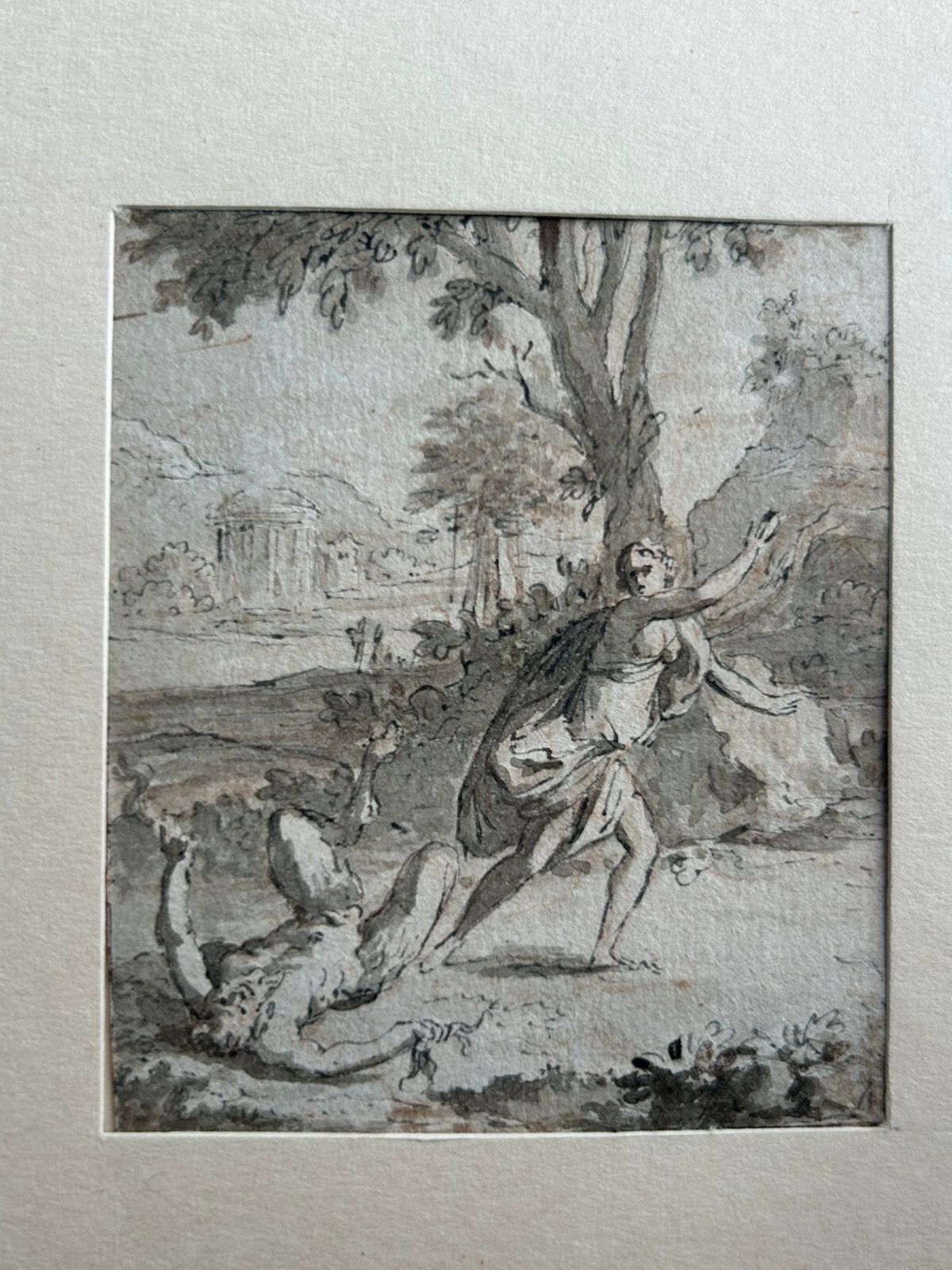 Tekening 17e eeuw Abraham Genoels II (1640-1723), Antiek en Kunst, Ophalen of Verzenden