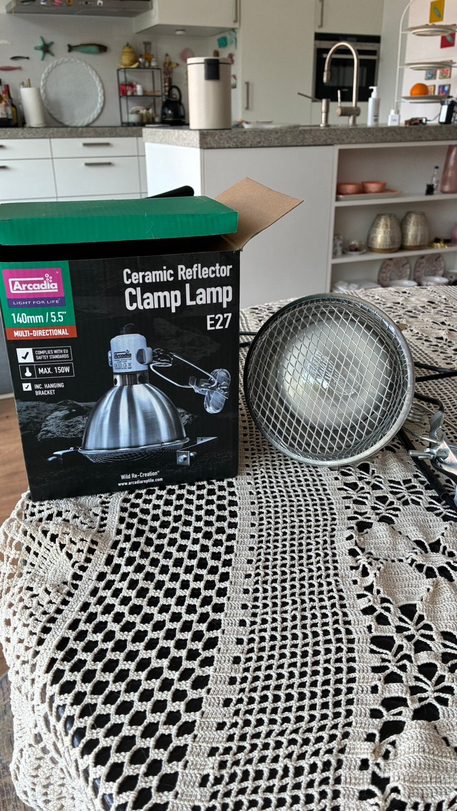 Arcadia D3 Basking Lamp + bijbehorende Ceramic Reflector, Ophalen, Zo goed als nieuw, Verlichting