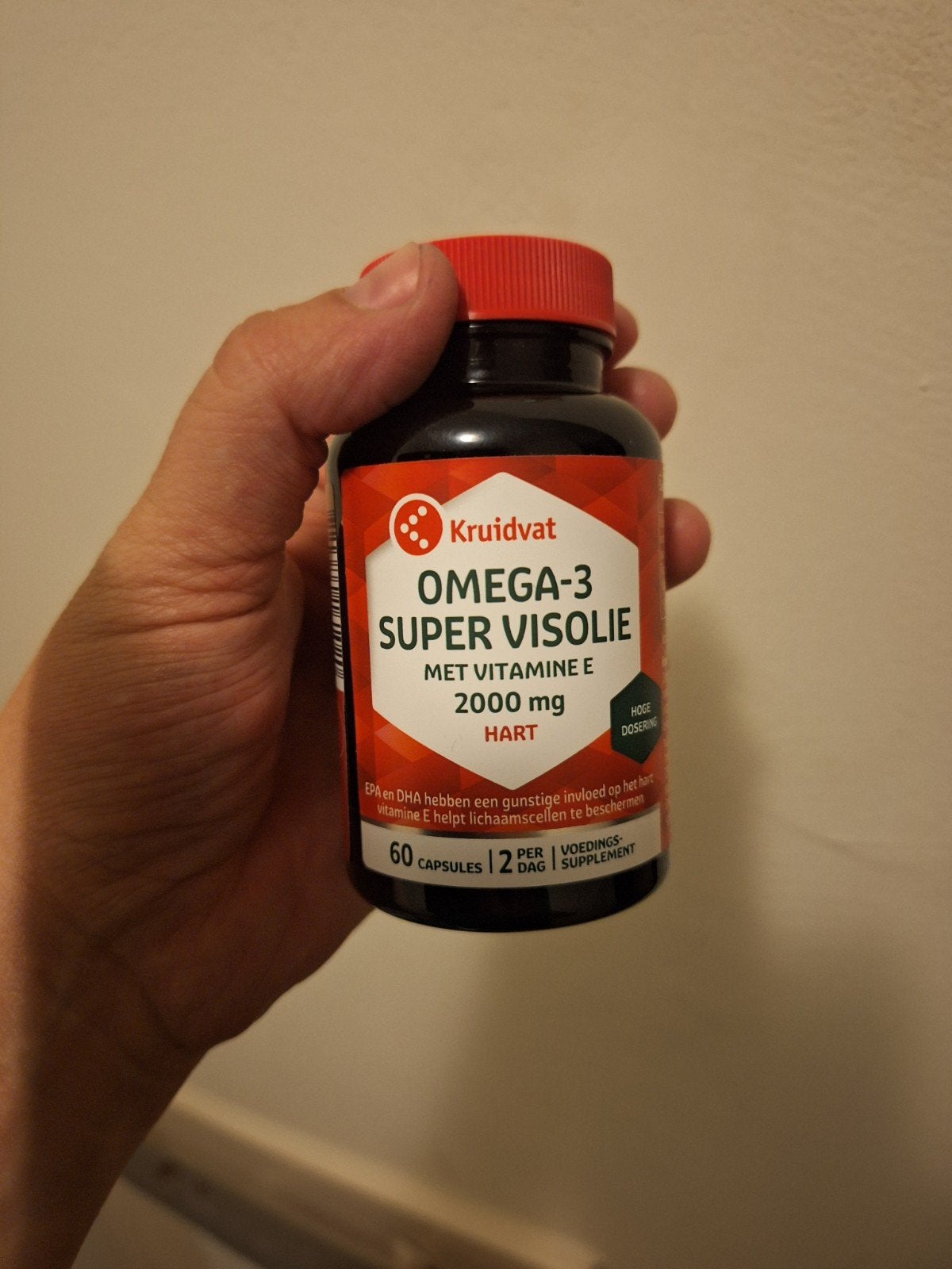 Kruidvat Omega-3 Super Visolie met Vitamine E - 60 capsules, Ophalen of Verzenden, Nieuw, Poeder of Drank