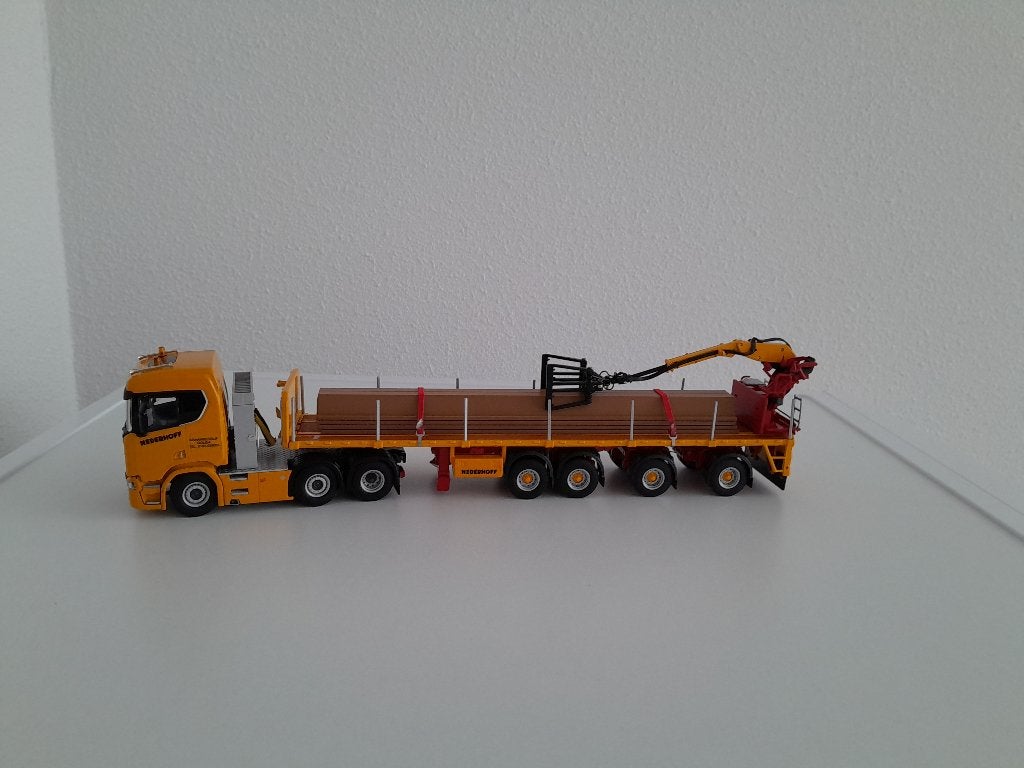 Scania Highline Nederhoff Transport met trailer en kraan ., Verzenden, Nieuw, Bus of Vrachtwagen, Wsi