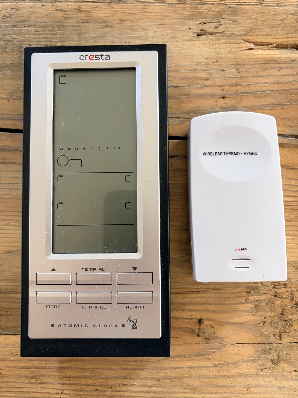 Cresta Weerstation met Draadloze Thermo-Hygrometer, Audio, Tv en Foto, Weerstations en Barometers, Ophalen, Gebruikt, Weerstation