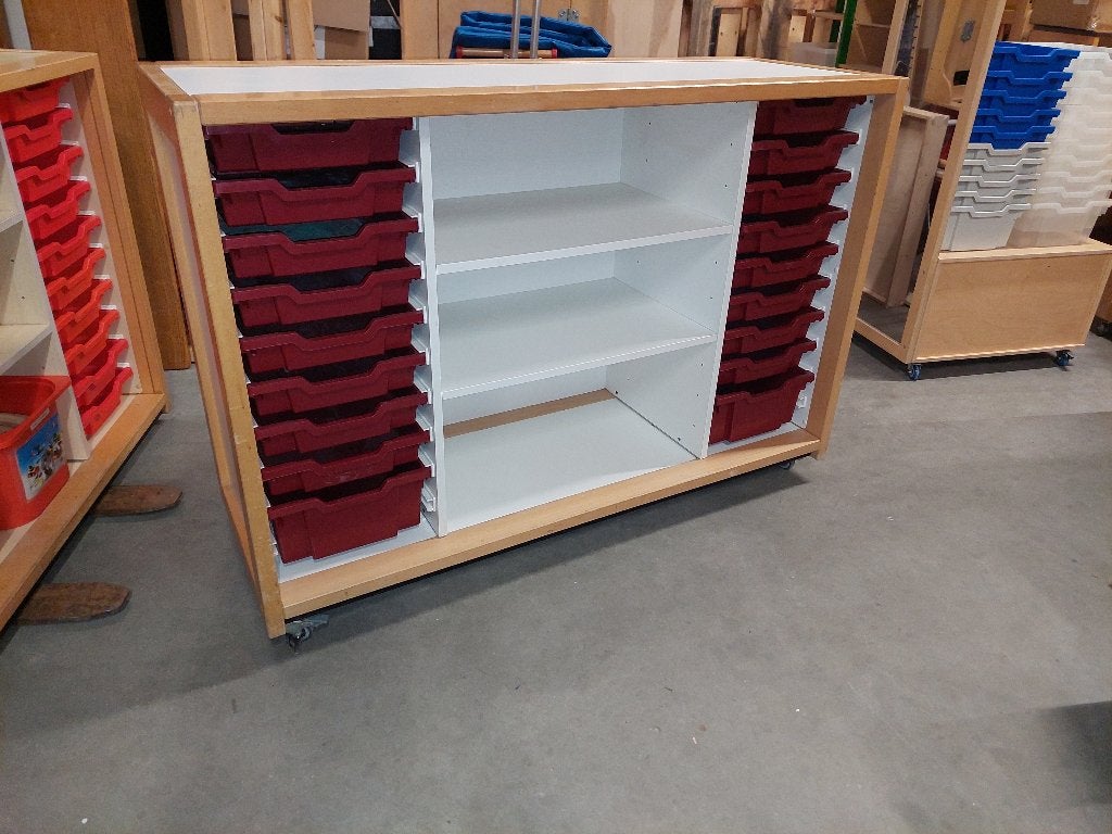 Schilte kieskast / KDV-kast / schoolkast - lades en schappen, Met plank(en), 100 tot 150 cm, School, KDV, Ophalen of Verzenden