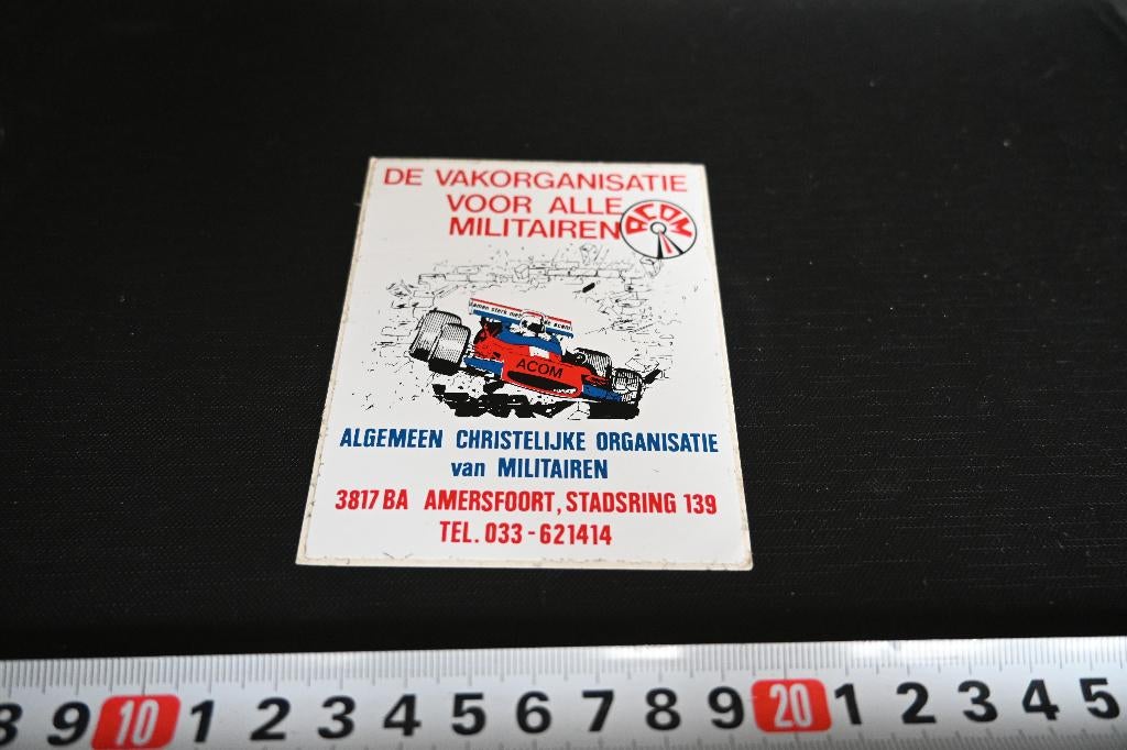 sticker Leger  Amersfoort ACOM de vakorganisatie, Ophalen, Zo goed als nieuw