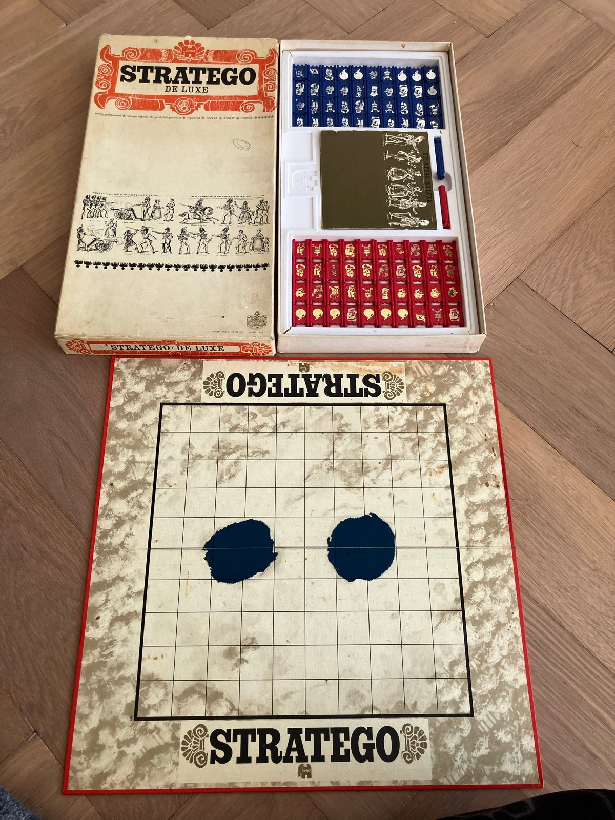 Stratego de Luxe bordspel antiek vintage oud, Een of twee spelers, Ophalen of Verzenden, Gebruikt