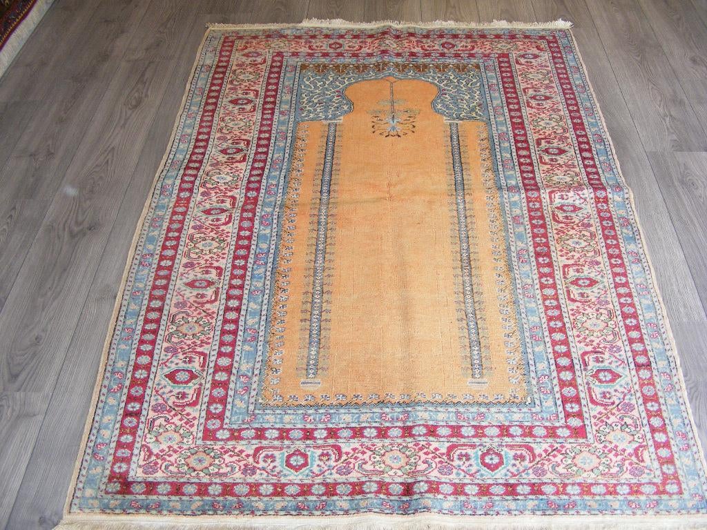 Handgeknoopt Oosters Tapijt  Anatolie fijn Maat:1.09X1.72.m, Gebruikt, 100 tot 150 cm, Crème, Verzenden