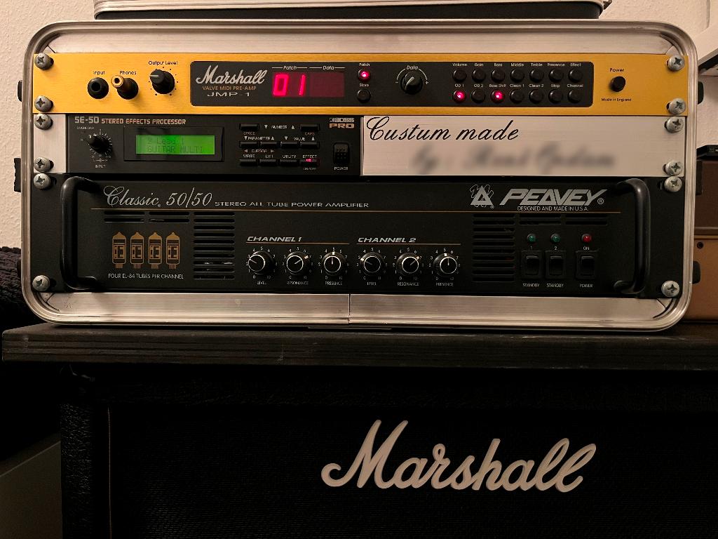 Marshall 90s rack JMP-1 Peavey 1922 compleet, Ophalen, Gebruikt, Gitaar, 50 tot 100 watt