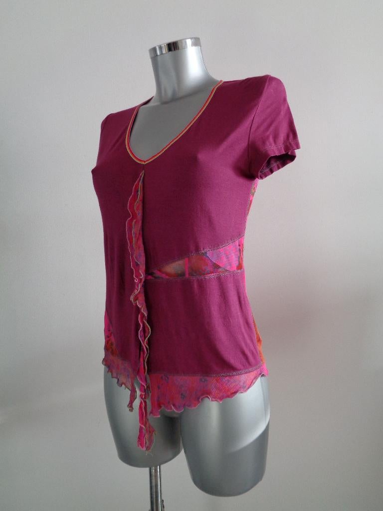 Garella shortsleeve, viscose en zijde, origineel, M/L, Ophalen of Verzenden, Zo goed als nieuw, Maat 38/40 (M), Korte mouw