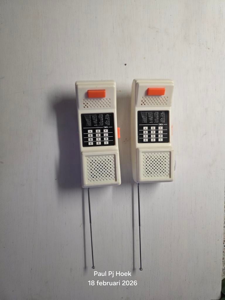 Set van 2 Vintage Walkie Talkies, Telecommunicatie, Portofoons en Walkie-talkies, Gebruikt, Portofoon of Walkie-talkie, Minder dan 2 km