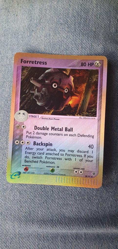 Forretress 28/97 reverse holo pokemon kaart, Ophalen of Verzenden, Zo goed als nieuw