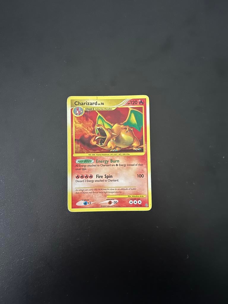 Zeldzame Charizard lv 76 Pokemon Kaart, Ophalen of Verzenden, Gebruikt, Losse kaart, Foil