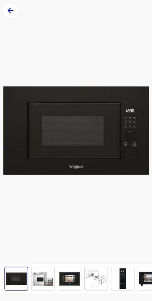 Nieuwe Whirlpool WMF200GNB inbouw magnetron | Garantie ✅️🔥, Ophalen, Jirnsum, Inbouw, Draaiplateau