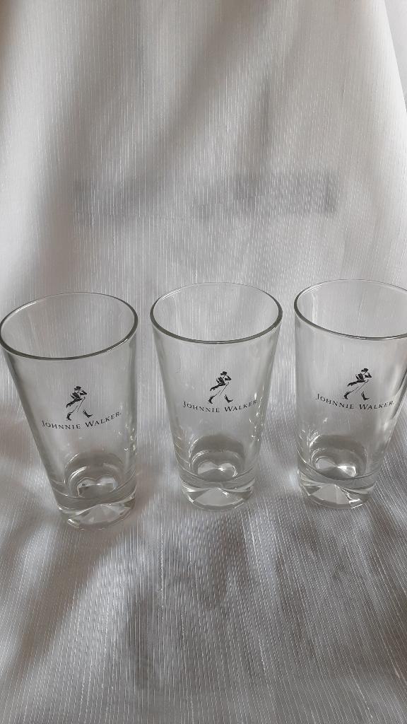 JOHNNIE WALKER long drink glazen, kristallen bodem, 3 st., Verzamelen, Glas en Borrelglaasjes, Ophalen of Verzenden, Zo goed als nieuw