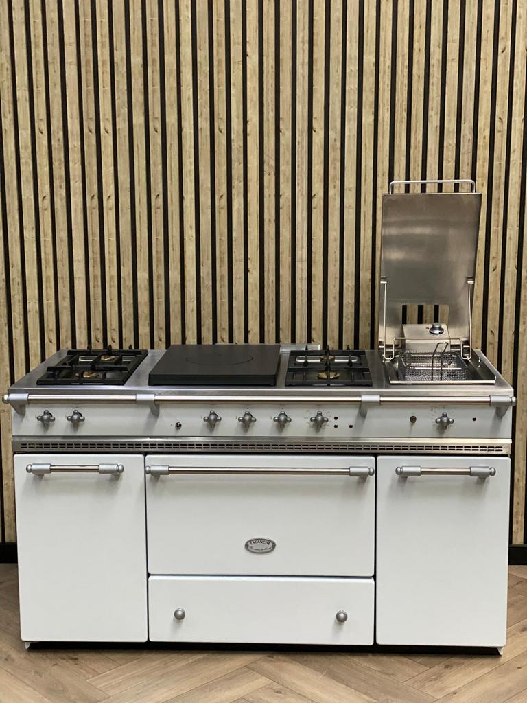 Prachtige Lacanche Creme 150cm Gas + Hete Lucht, Warmhoudplaat, 60 cm of meer, Ophalen of Verzenden, Zo goed als nieuw