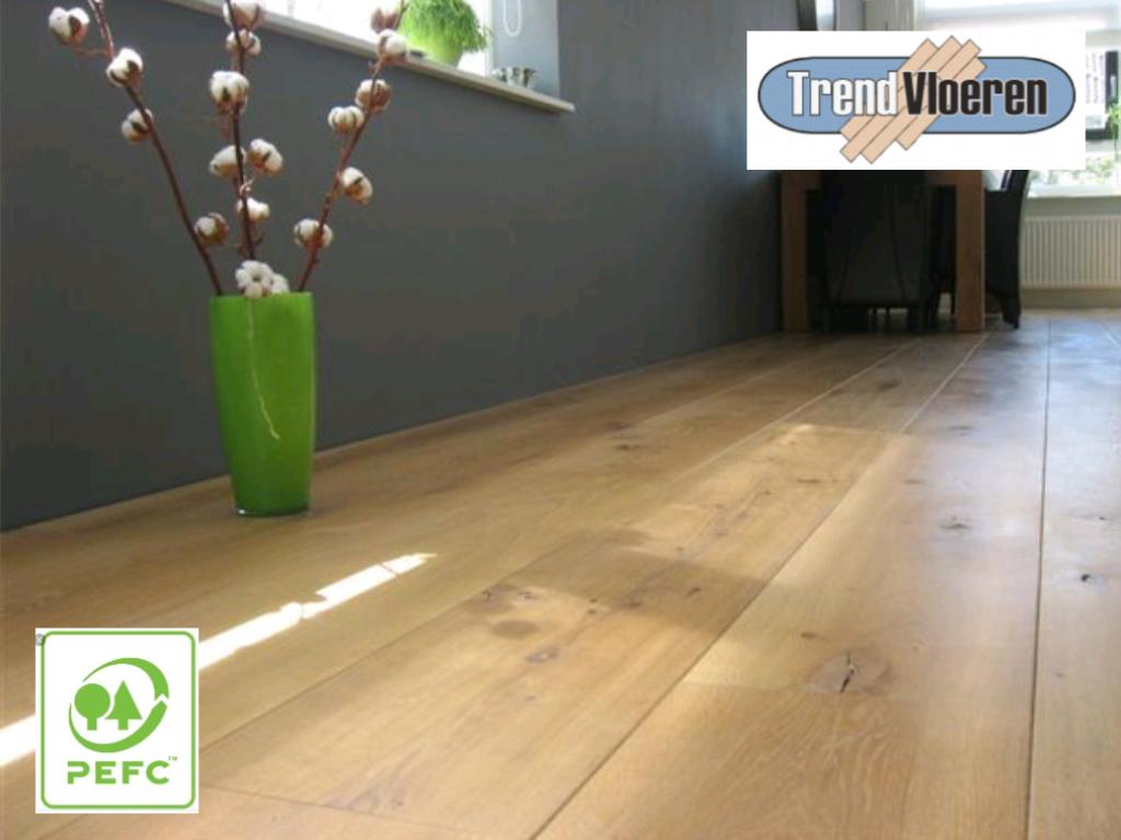 MAGAZIJNVERKOOP, eiken vloeren visgraat en planken va. 19,95, 50 tot 150 cm, Nieuw, Trendvloeren, 10 m² of meer