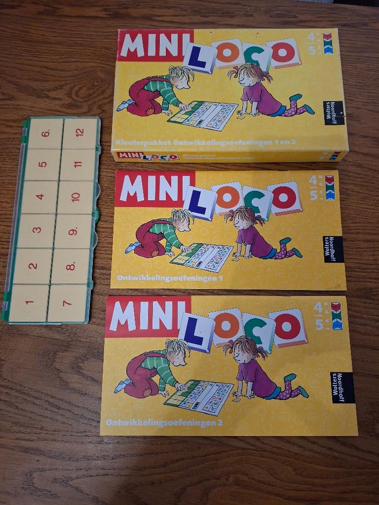 Mini loco kleuterpakket ontwikkelingsoefeningen 1 en 2, Ophalen of Verzenden, Zo goed als nieuw, Taal en Lezen