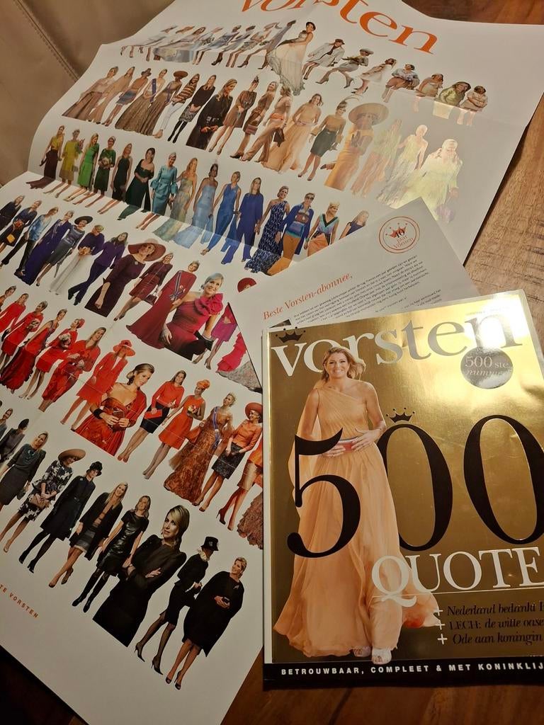 Vorsten 500e editie 2014 + Maxima poster, Ophalen of Verzenden