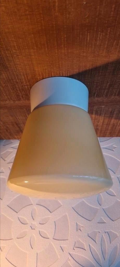 Thabur Plafondlamp vintage glas art deco bauhaus komeet lamp, Ophalen of Verzenden, Gebruikt, Glas, Art Deco