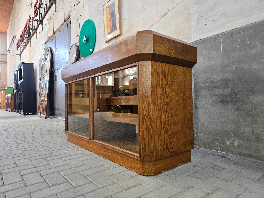 Jaren 60 Duitse Toonbank Vintage Winkel Vitrine Laden Kast 5, Met klep(pen), 150 tot 200 cm, Ophalen of Verzenden, Minder dan 100 cm