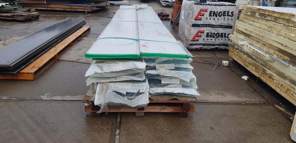 178 - Polycarbonaat kanaalplaten, Overige materialen, Gebruikt, Blauw, 15 m² of meer
