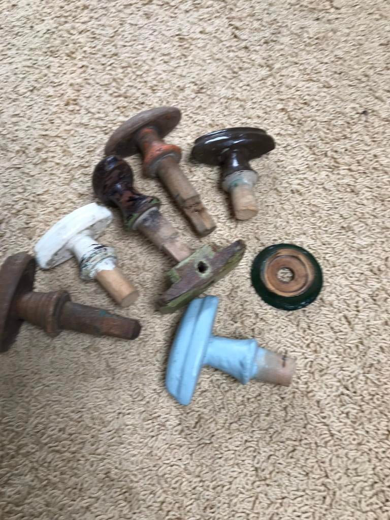 Houten deur klinken / knoppen, Antiek en Kunst, Curiosa en Brocante, Ophalen of Verzenden