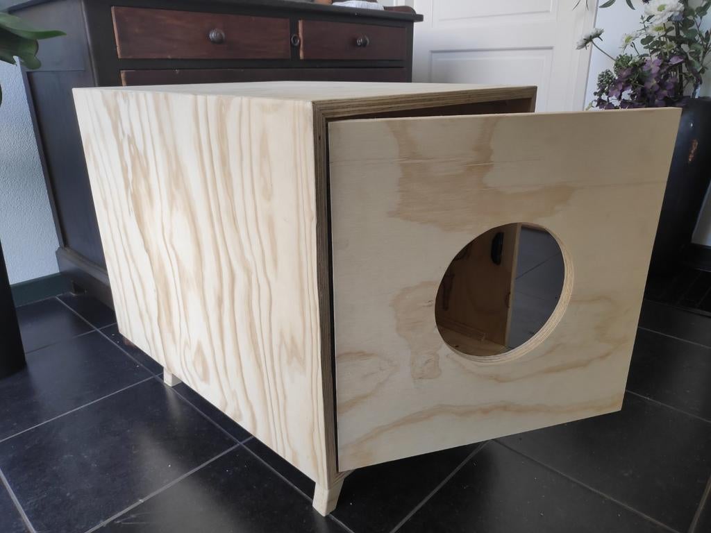 Luxe kattenbak ombouw, 100% hout, HandMade, en maatwerk!, Dieren en Toebehoren, Katten-accessoires, 6065ch 7, Segers houtwerken