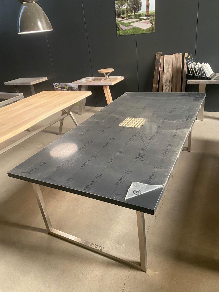 Fenix Tafel - RVS Onderstel - 240*120*78, Huis en Inrichting, Tafels | Eettafels, 100 tot 150 cm, Ophalen of Verzenden, Vijf personen of meer