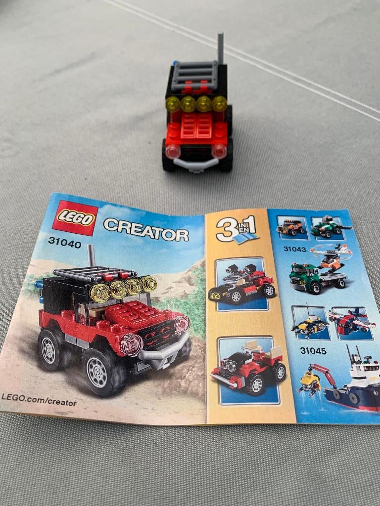 LEGO Woestijnracers 31040 Creator 3-in-1, Ophalen of Verzenden, Zo goed als nieuw, Complete set, Lego