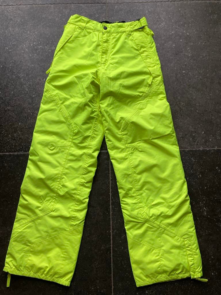 Brunotti Neon Gele Ski Broek maat 164, Overige merken, Gebruikt, 100 tot 140 cm, Ophalen of Verzenden
