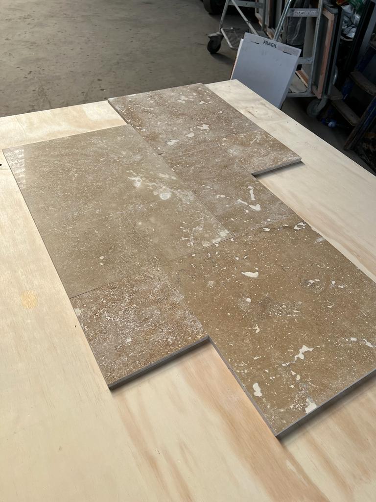 Travertin romaanse verband tegels, Doe-het-zelf en Verbouw, Tegels, Ophalen, 60 cm of meer, Keramiek, Minder dan 20 cm