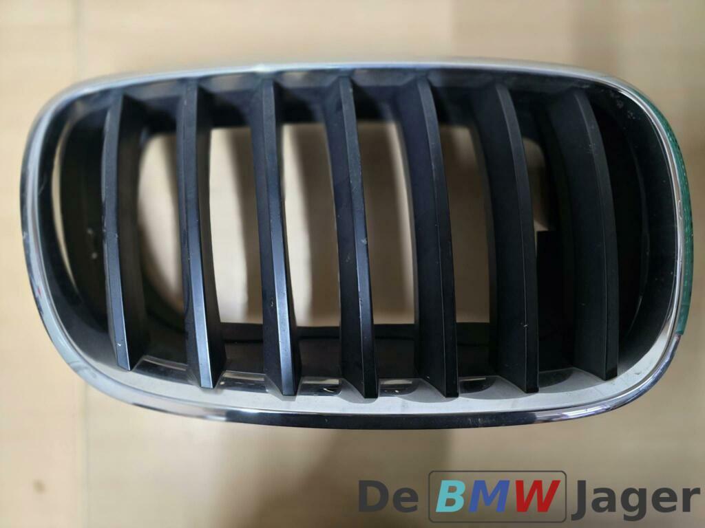 Grill rechts zwart chroom BMW X5 X6 51137171396, Gebruikt, Ophalen of Verzenden, BMW, BMW