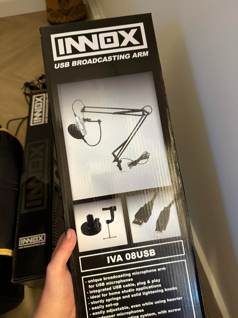 Innox IVA 08 USB broadcasting microfoon statief, Ophalen of Verzenden, Zo goed als nieuw, Microfoon