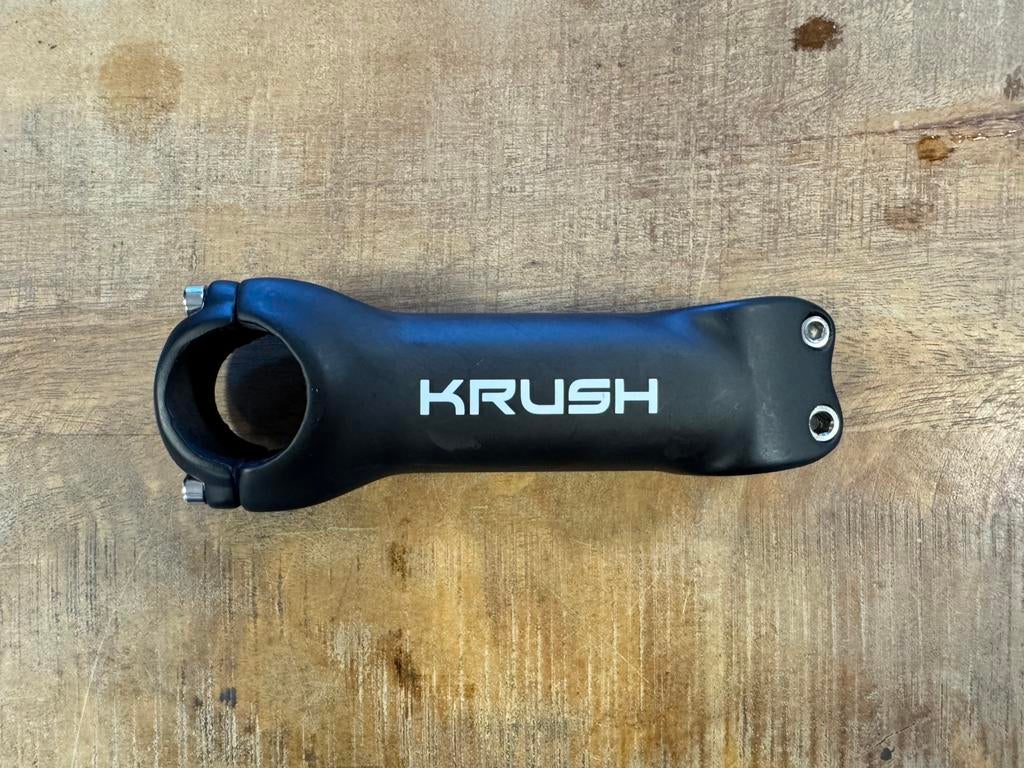Stuurpen Krush mat carbon witte decal diverse maten, Fietsen en Brommers, Fietsonderdelen, Zo goed als nieuw, Overige typen, Ophalen of Verzenden
