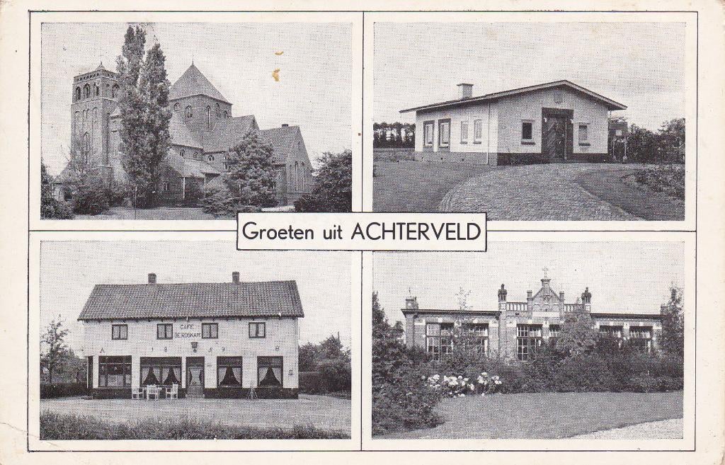 05328 Achterveld - 4 luik Groeten uit ... - gel. 1971, Verzamelen, Ansichtkaarten | Nederland, Verzenden, 1960 tot 1980, Gelopen