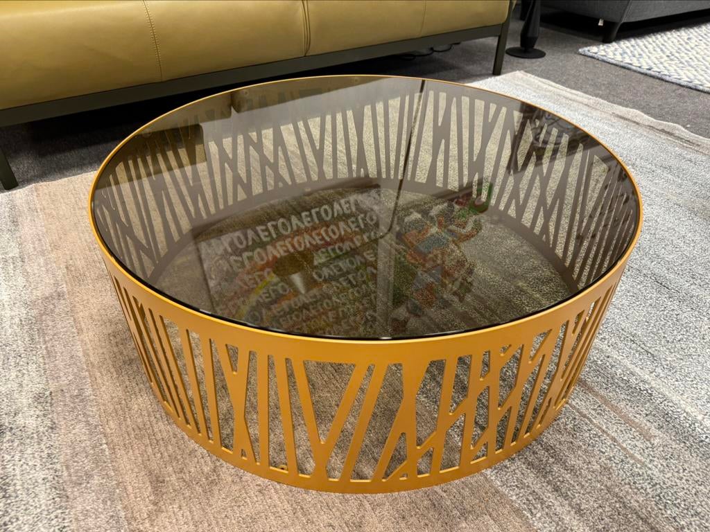 Nieuw Rolf Benz 8330 107 Salontafel Glas Design Tafel, Rond, Nieuw, Ophalen of Verzenden, Glas