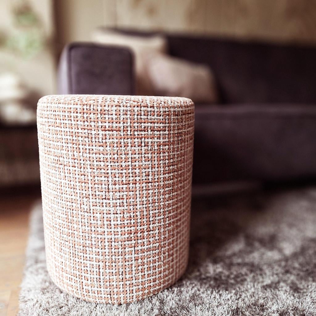 Luxe poef | terra beige | Colmore, Minder dan 50 cm, -, Colmore, -