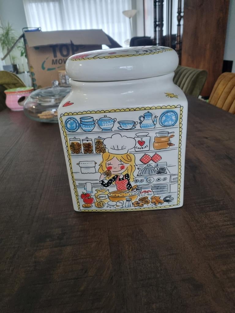 Amsterdam Blond Bewaar Pot, Ophalen, Gebruikt, Porselein of Keramiek, Schaal