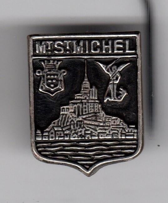 BROCHE MONT SAINT MICHEL WAPEN ENGEL FRANKRIJK (A4), Ophalen of Verzenden, Gebruikt, Overige onderwerpen