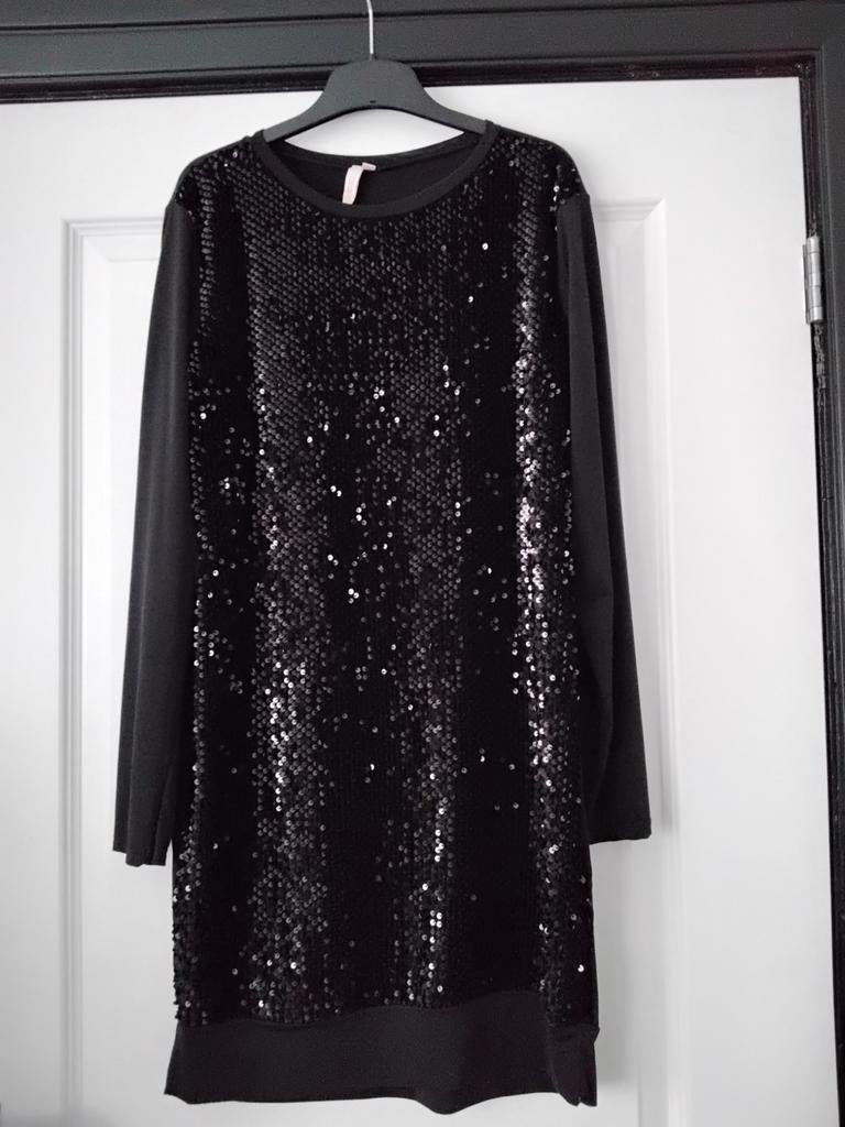Dazzling pailletten jurkje - Maat L, Kleding | Dames, Zwart, Maat 42/44 (L), Ophalen of Verzenden, Zo goed als nieuw