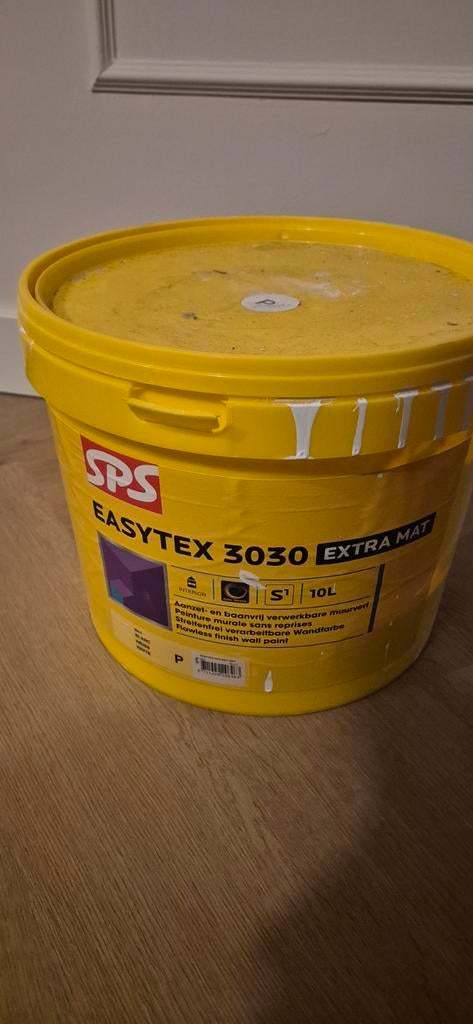 Muurverf SPS easytex 3030 extra mat wit, Ophalen, Wit