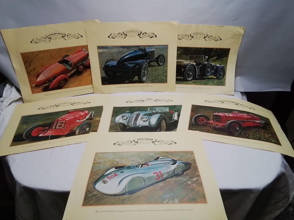 Diverse Posters van Oude Auto's, Auto diversen, Autostickers, Ophalen of Verzenden