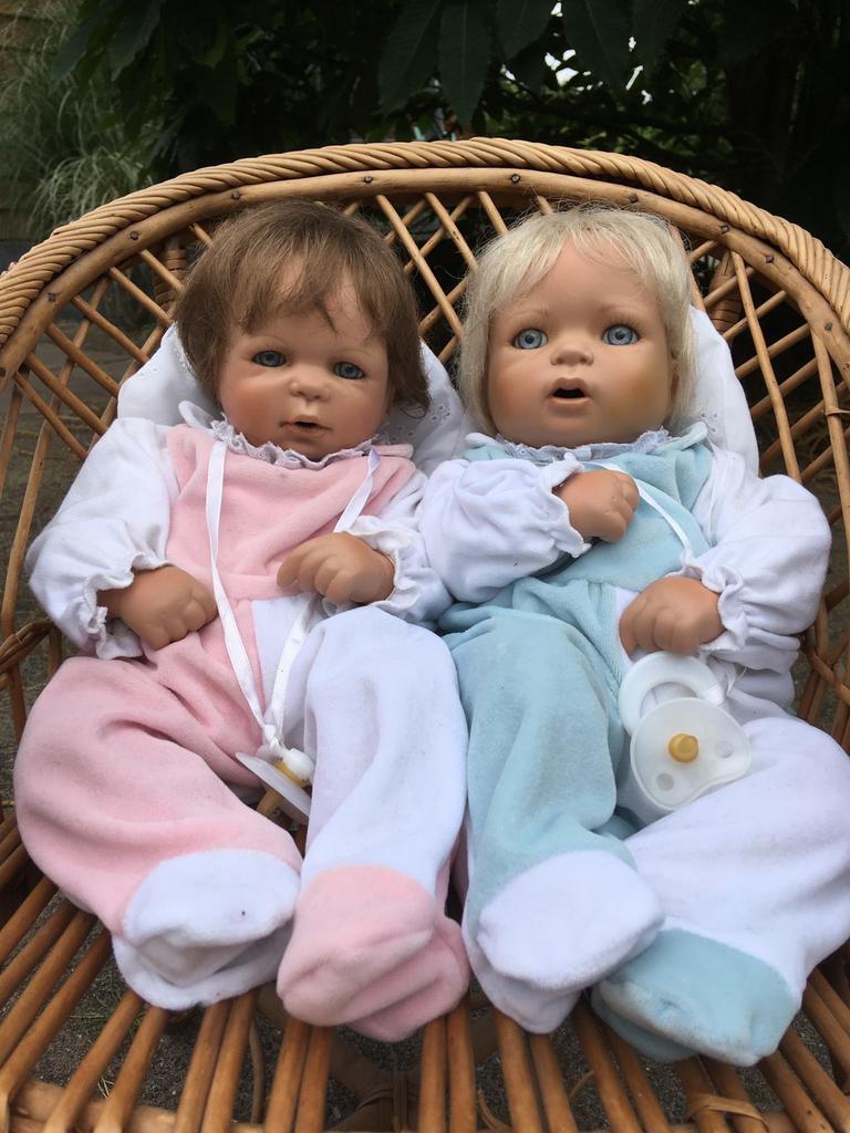 Leuke porceleine reborn tweeling van Inge Tenbusch, Ophalen of Verzenden, Gebruikt, Pop