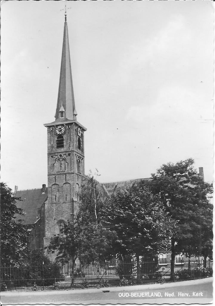 Oud Beijerland Ned Herv. Kerk., Ophalen of Verzenden, 1960 tot 1980, Ongelopen, Zuid-Holland