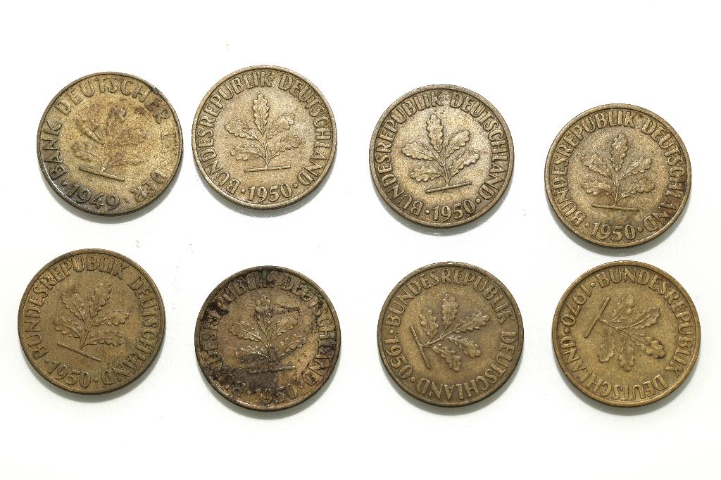 10 pfennig uit diverse jaren Duitsland, Ophalen of Verzenden, Duitsland, Losse munt